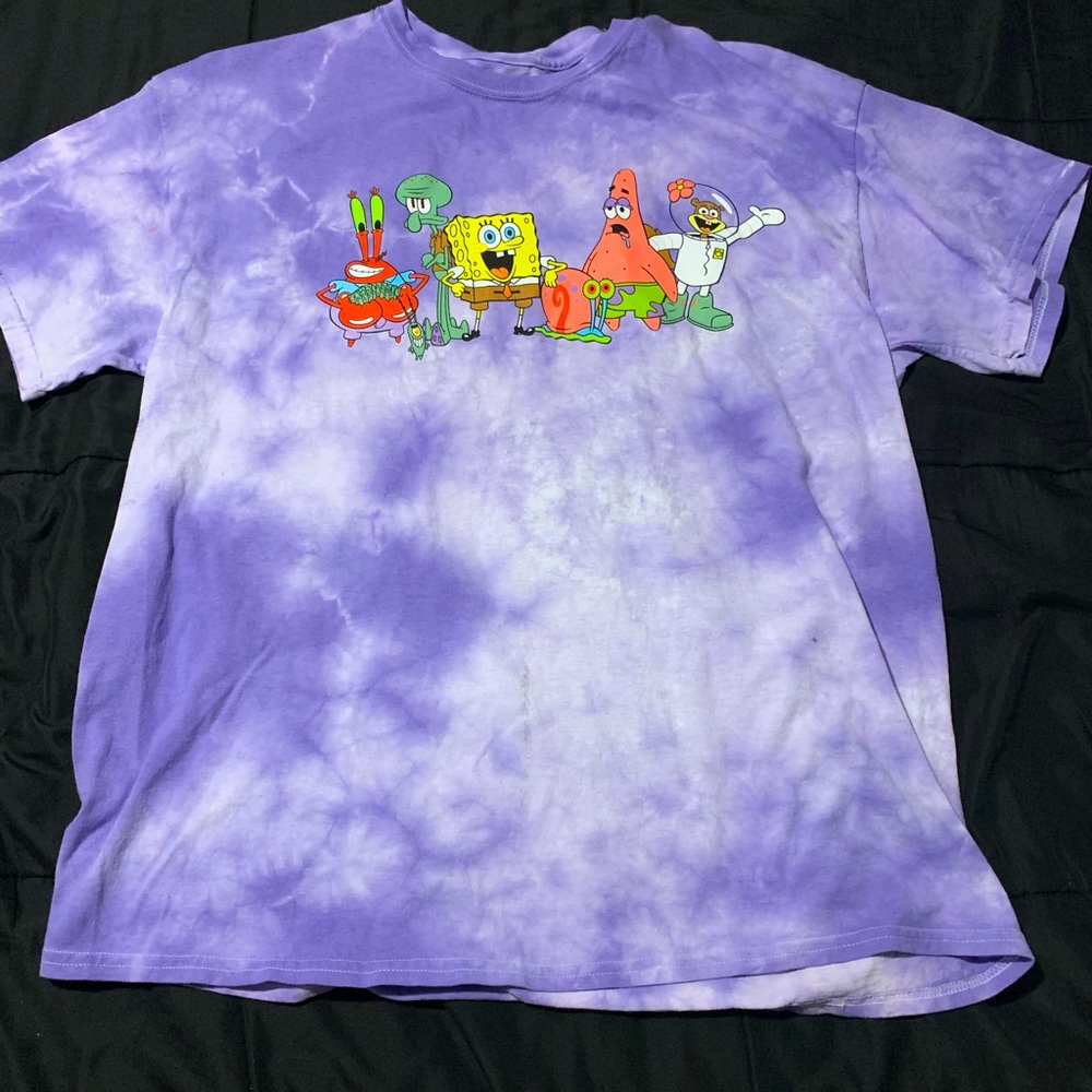 New SpongeBob purple tie dye shirt
